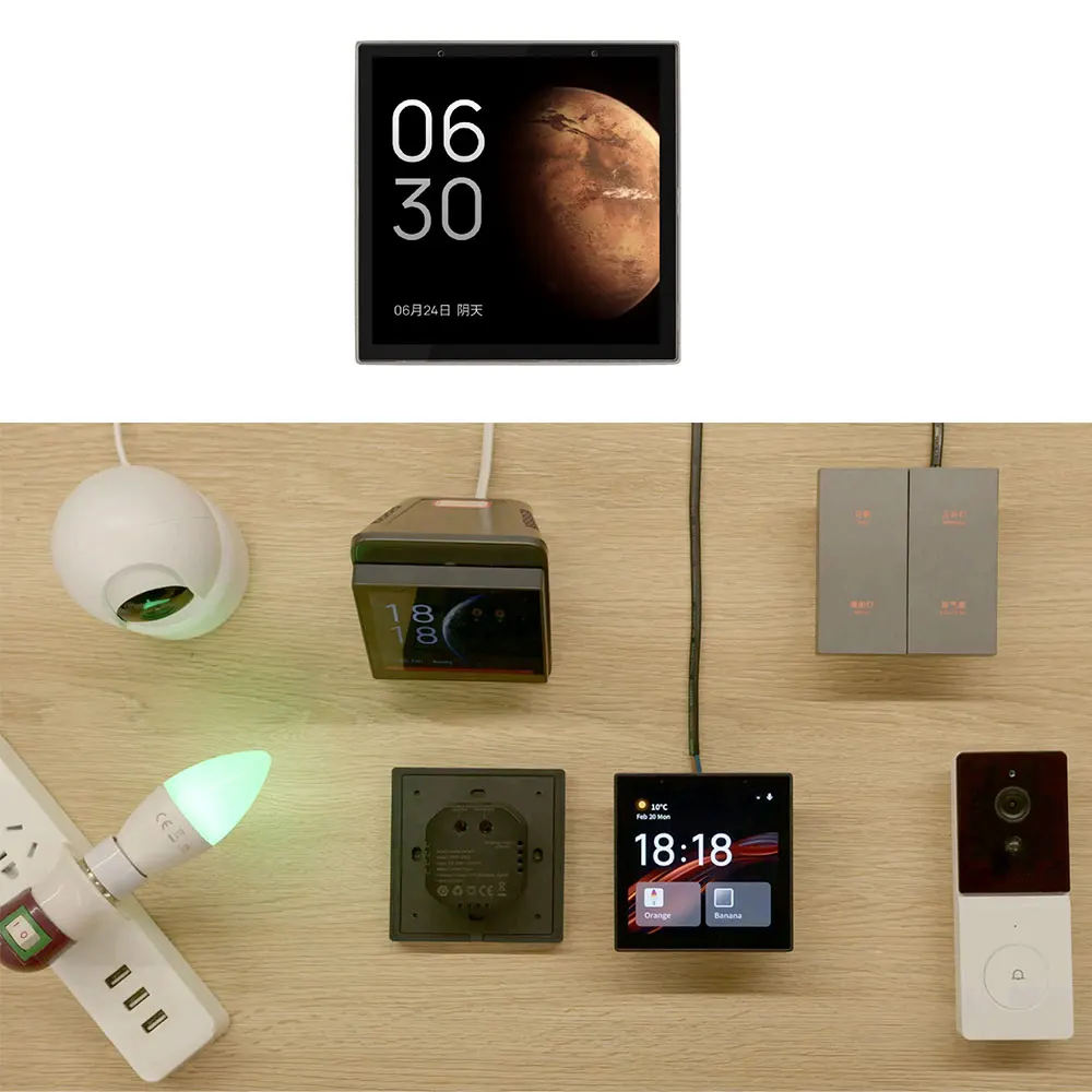 SZMYQ Tuya Smart Home Center Touch Screen 4 inch Multi-function Control Panel Built-in Alexa Voice Skill with ZigBee Gateway