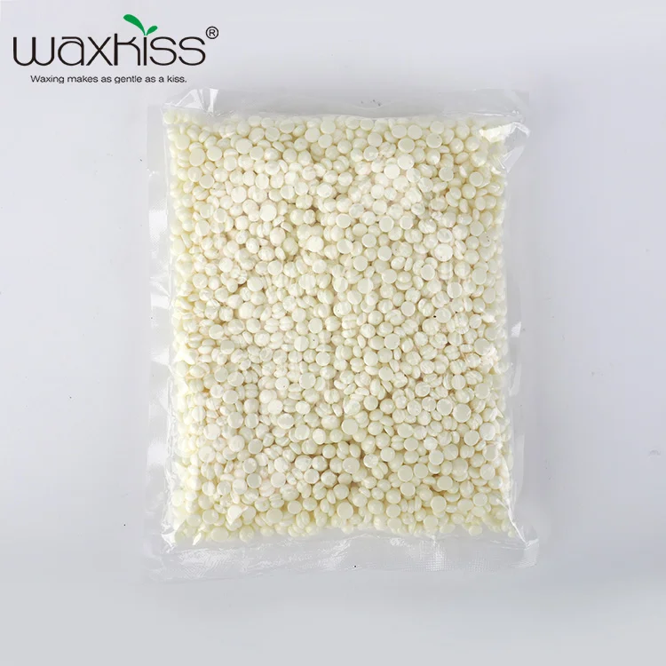 WAXKISS 1000g 500g100g Clear Hypoallergenic Rosin hard wax beads Hair Removal Coconut For Body Waxing