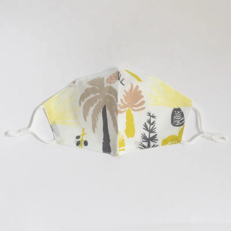 
Hotsale High Quality Cotton Fabric With Plant Printed Washable Infant Facemasks 