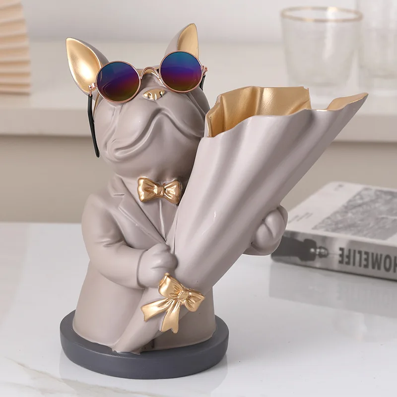 Flower Arrangement For Dogs And Dogs Interior Living Room Elephant Resin Decoration Home Living Room Tv Cabinet Decoration
