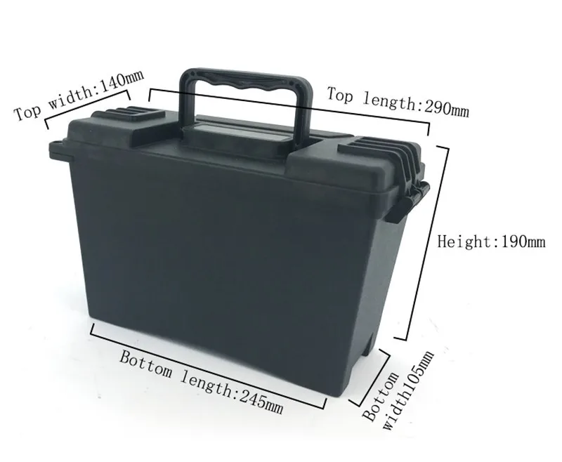 29X14X19cm Hard pp plastic bullet tool case box custom ammo box