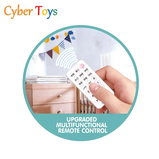 New multifunctional musical remote control bedside bell toys with projection light for baby