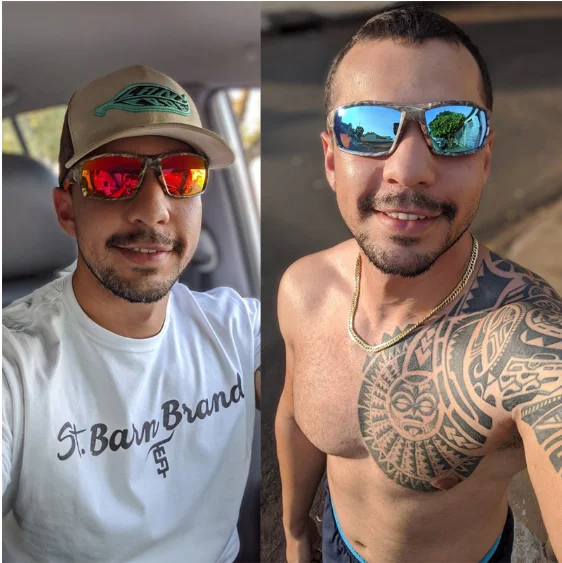 Sunglasses Men Camouflage Sports Polarized Men Square Thick Frame Outdoor High-end Sun Glasses For Men