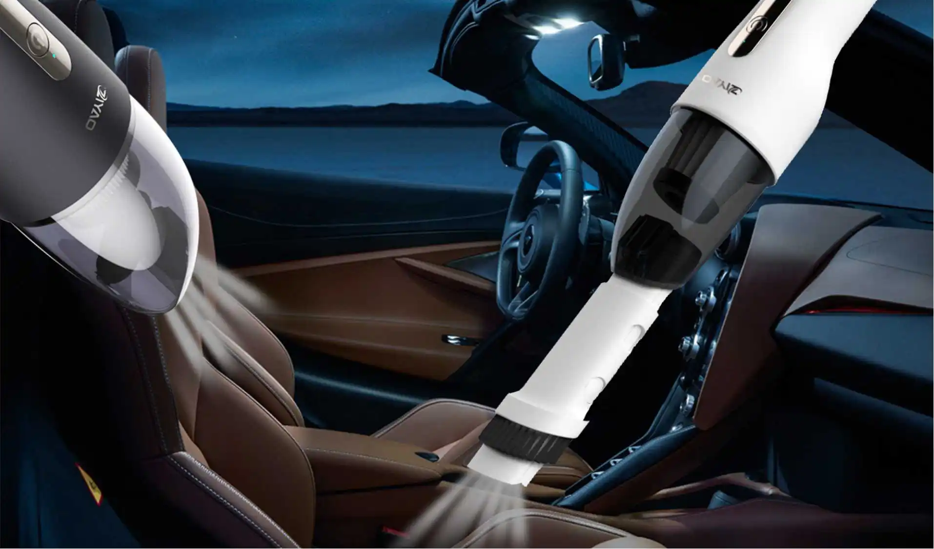 Vehicle mounted vacuum cleaner wireless charging high-power vehicle interior dual-purpose strong special high suction
