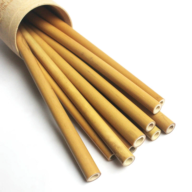 Бамбуковая Питьевая соломинка, экологически чистый материал, многоразовые питьевые соломинки из натурального бамбука