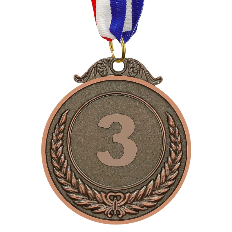 Metal Award Medals Gold Silver Bronze Style For Sports Academics Competition Cheap Sports Medals