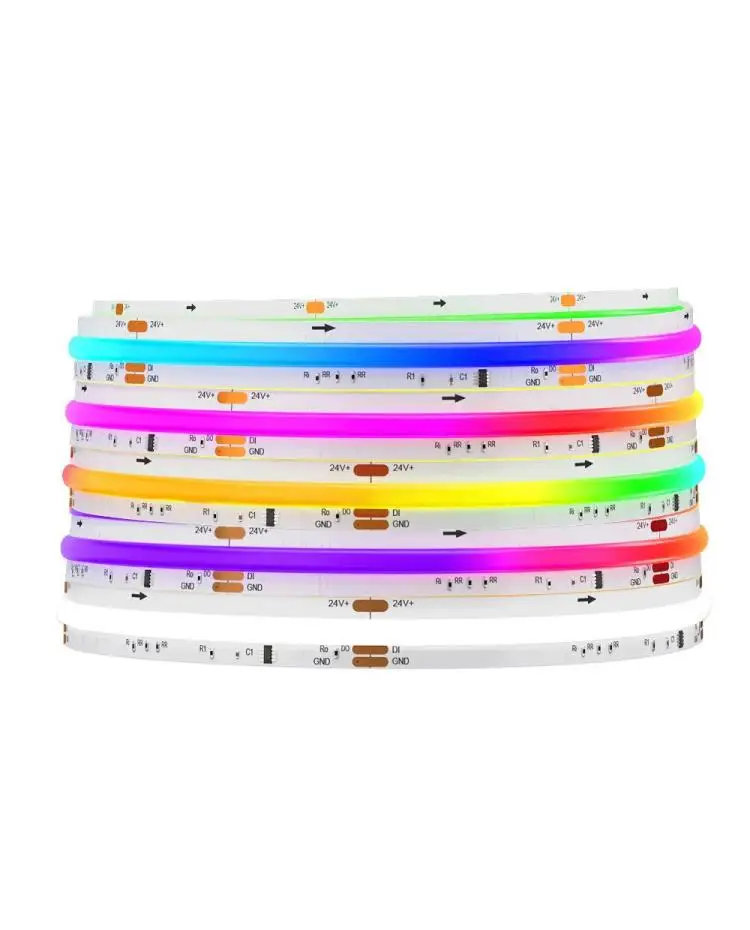 Addressable Rgbw Rgb led Light Strip Metalux COB Strip Light 48w High Quality Colorful Smart 5m  24v Dream Full Color