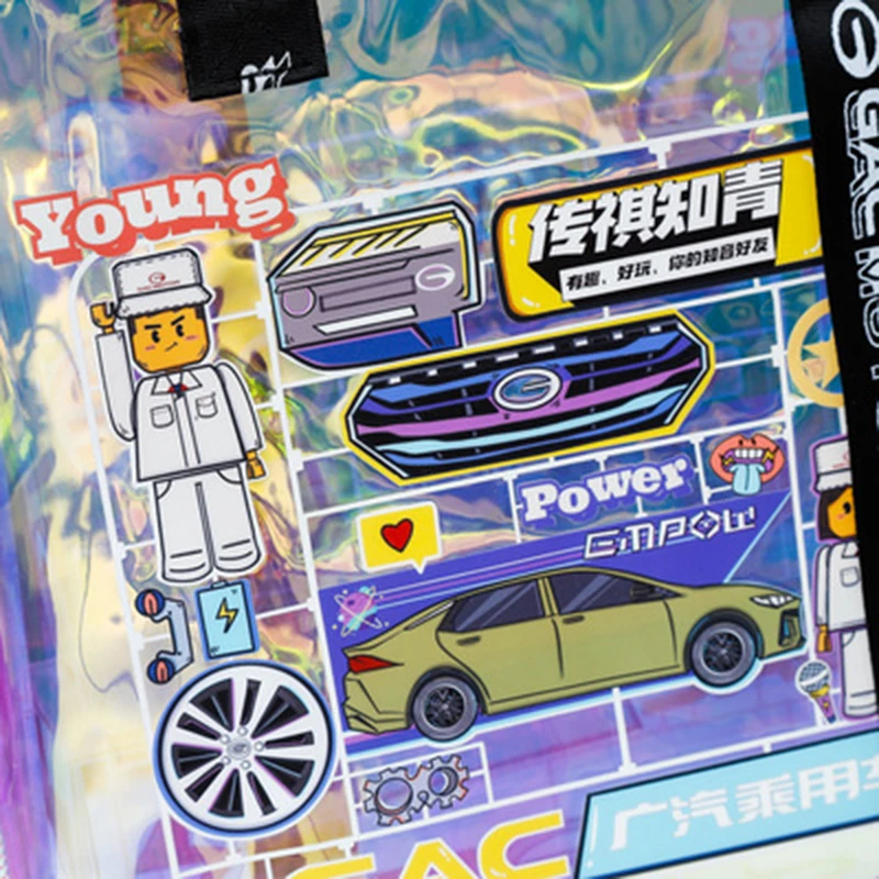 PVC plastic transparent net red jelly bag colorful beach radium shooter shoulder bag shopping bag