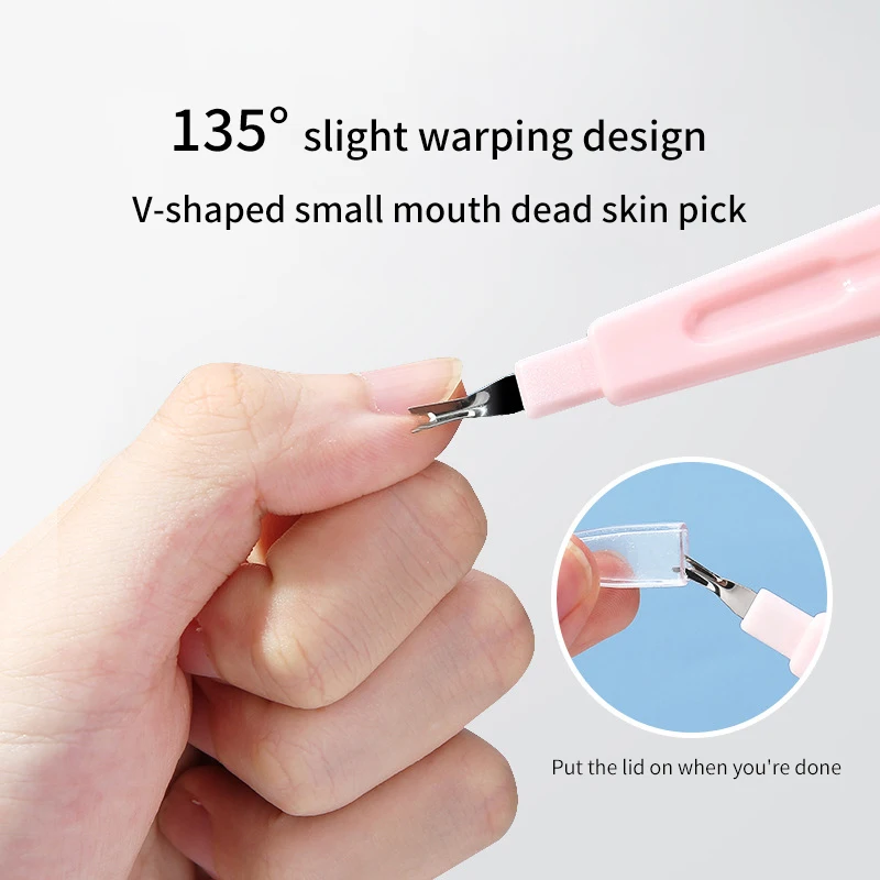 Wholesale Many Style Plastic Nail File And Buffer Custom Logo Salon Nail Care Dead Skin Remover Fork Portable Manicure Pedicure