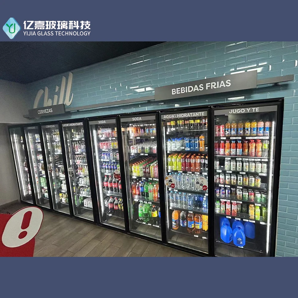 Supermarket Display Cooler Walk In Freezer Cold Room With Glass Door