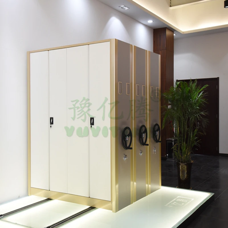 Modern Double Bank Archive Rack High Density Mobile Storage Shelving Metal Filing Storage Cabinet for Office Furniture