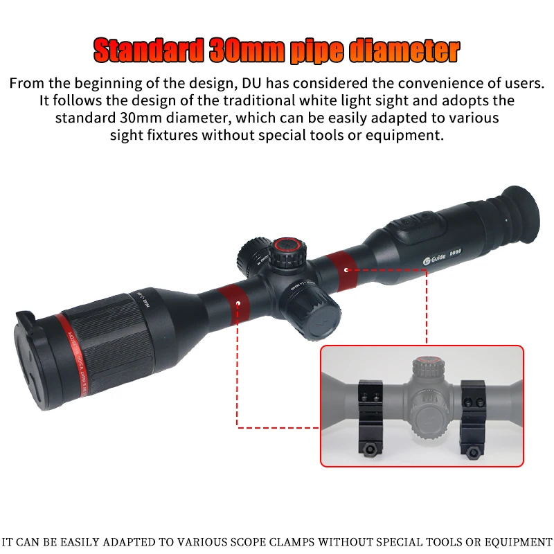 Guide DU50 New Hunting Thermal Imaging External Screen Thermal Monocular Scope for Optical Night Sight Observation Searching