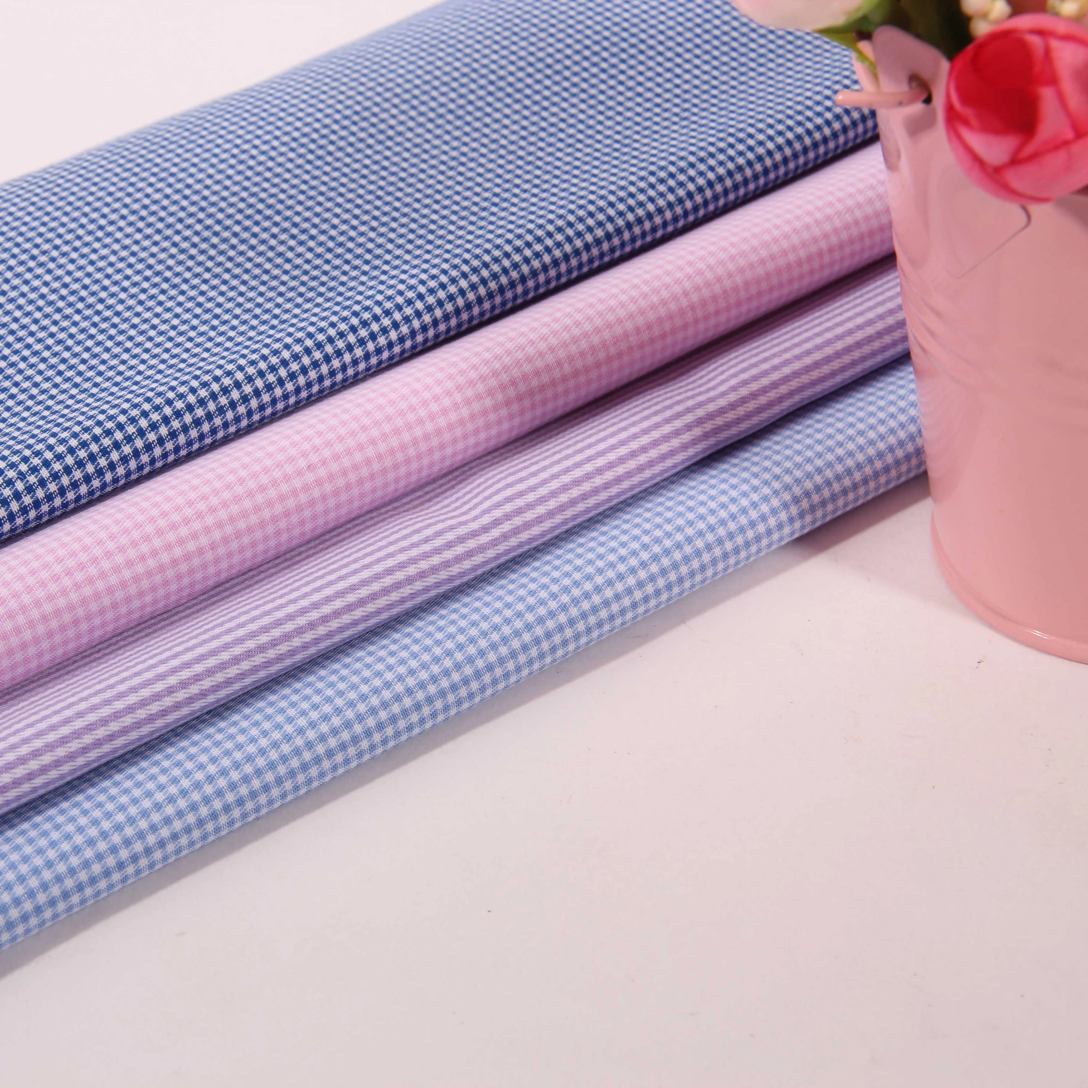 100% cotton Hong Kong style casual 0.1cm Chaoyang check twill jacquard yarn dyed fabric