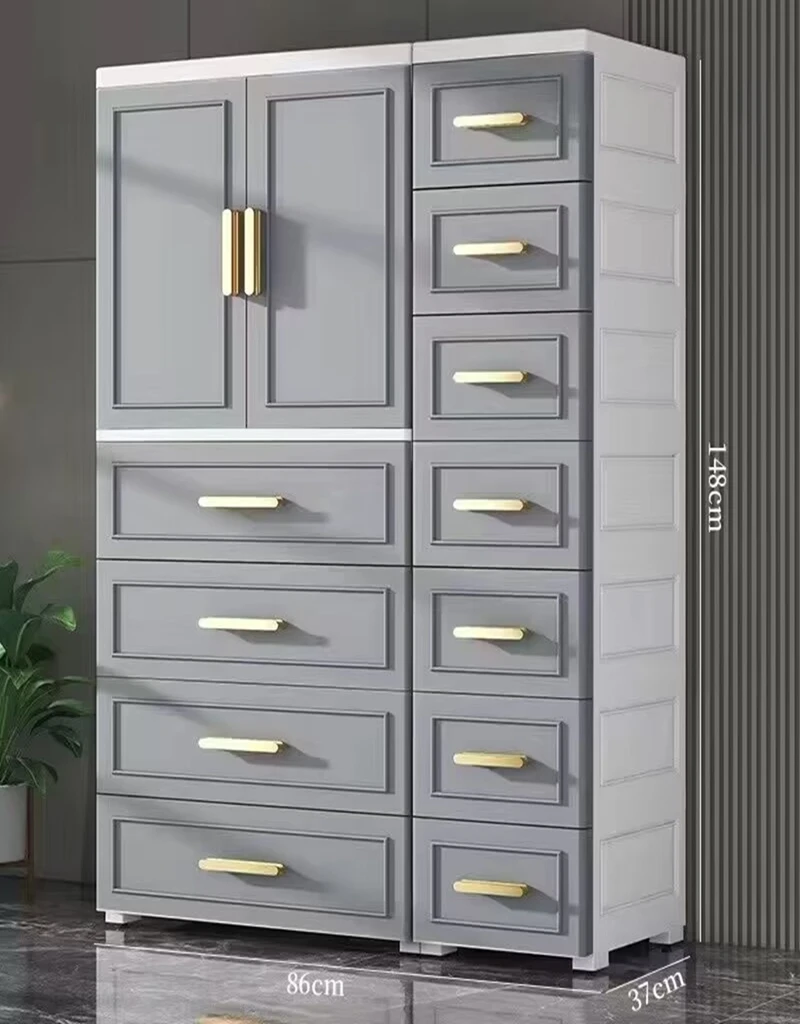 7-Layer Simple Plastic Storage Cabinet with Drawers for Baby Clothes and Kids Toys Organizer