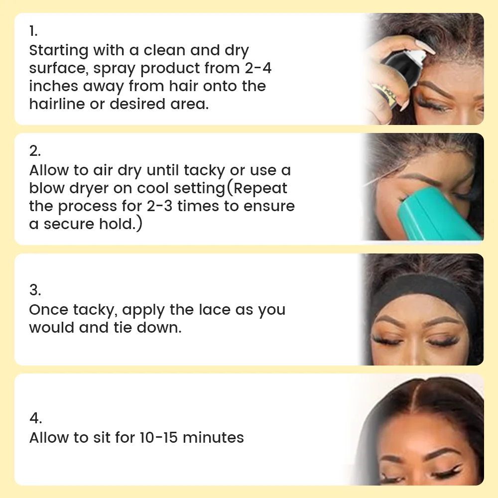 Manufacturer Wholesale Custom 20X Lace Bond Adhesive Spray For Lace Ultra Hold Glue Melting Fast Drying Adhesive Spray