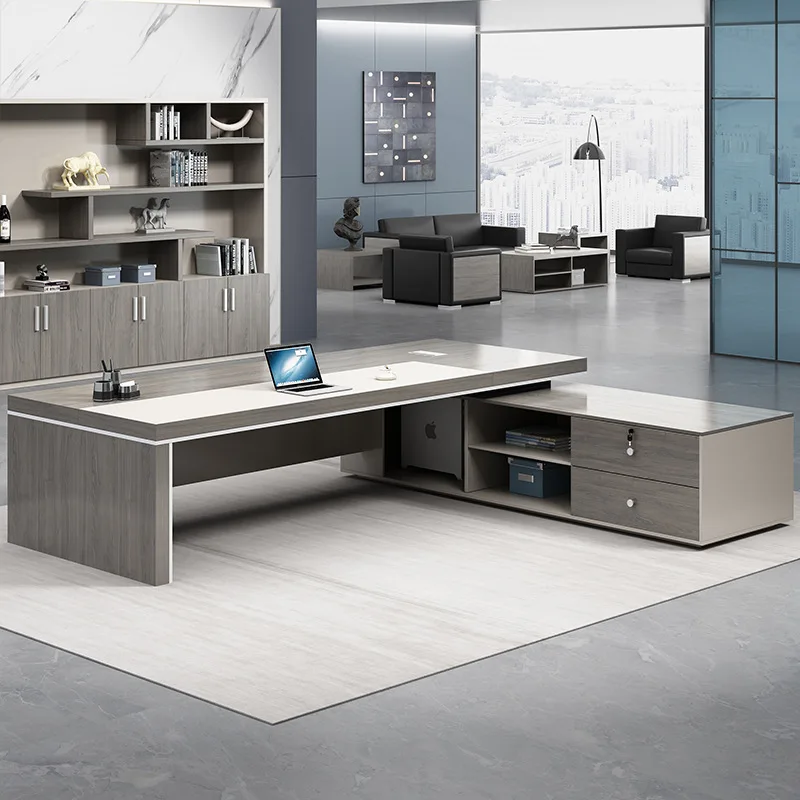 Factory Direct Sale Upgrade Your Workspace with this Stylish and Modern Full Set Office Furniture  Simple Boss Desk