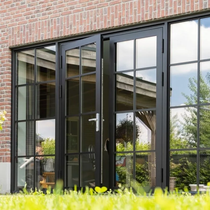 Modern Anti-Theft Security Aluminum Alloy Entrance Door Double Glazing Interior/Exterior Use Elegant Design Exterior Front Door