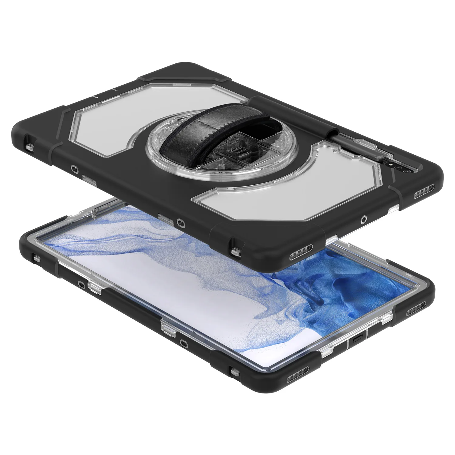 Case For Samsung Galaxy Tab S8 3 Layers Full Protective Rugged Shockproof Tablet Cover Galaxy Tab S8 Case 11 Inch