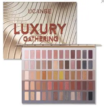 Luxury 60 colors eye shadow palette daily look makeup earth nude shimmer matte eye shadows for beginner eyeshade cosmetics