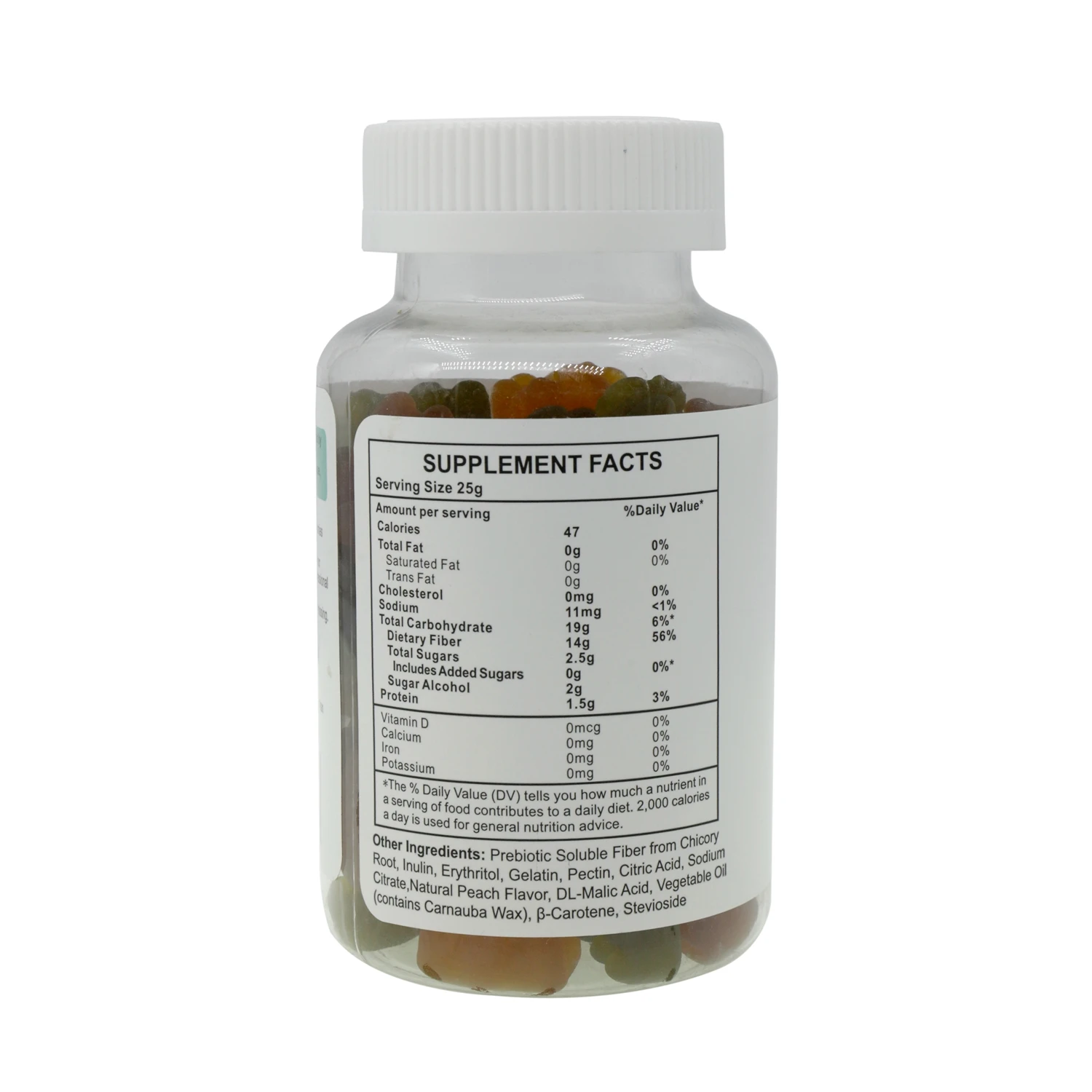 Dietary supplement Fiber gummy vitamins