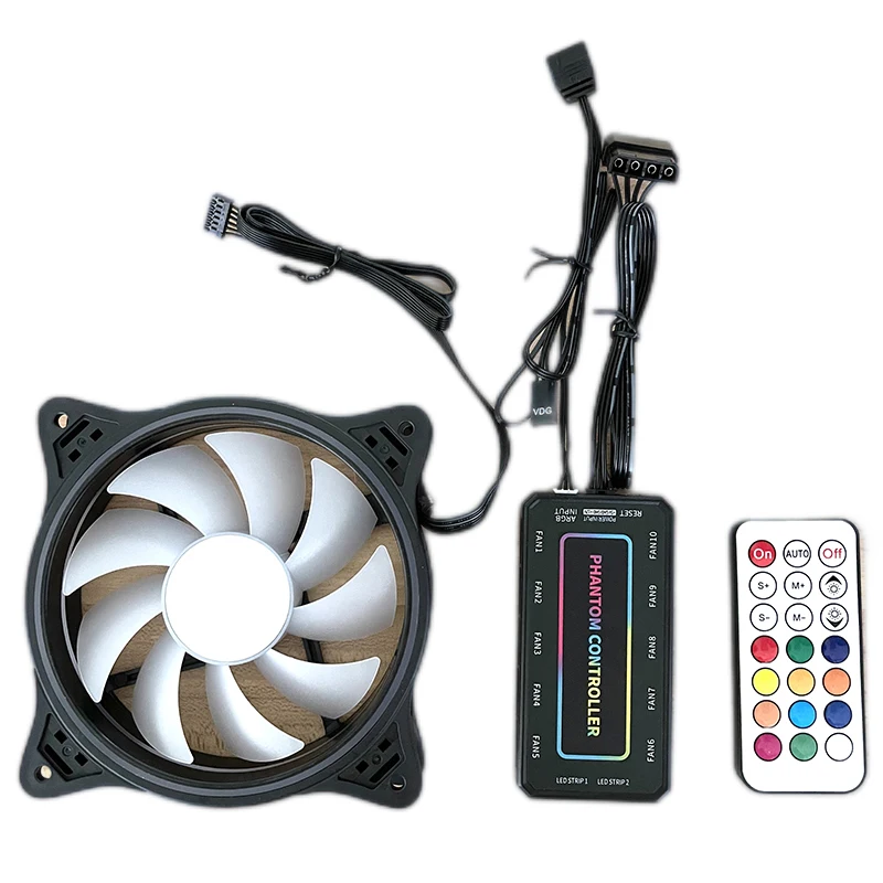 RGB Fan Factory OEM 120mm Pc Case ATX Fans & cooling Colorful Computer 12V Gaming Air ARGB Fan CPU Cooler Quiet multi-mode