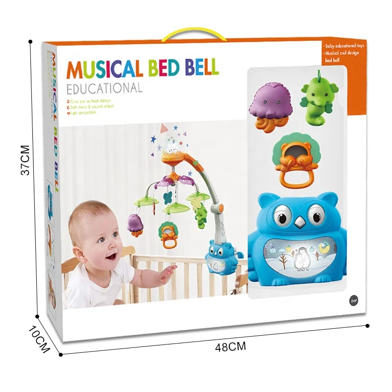 Comfort baby rotating bell hanging music bedside bell projection crib mobile toys