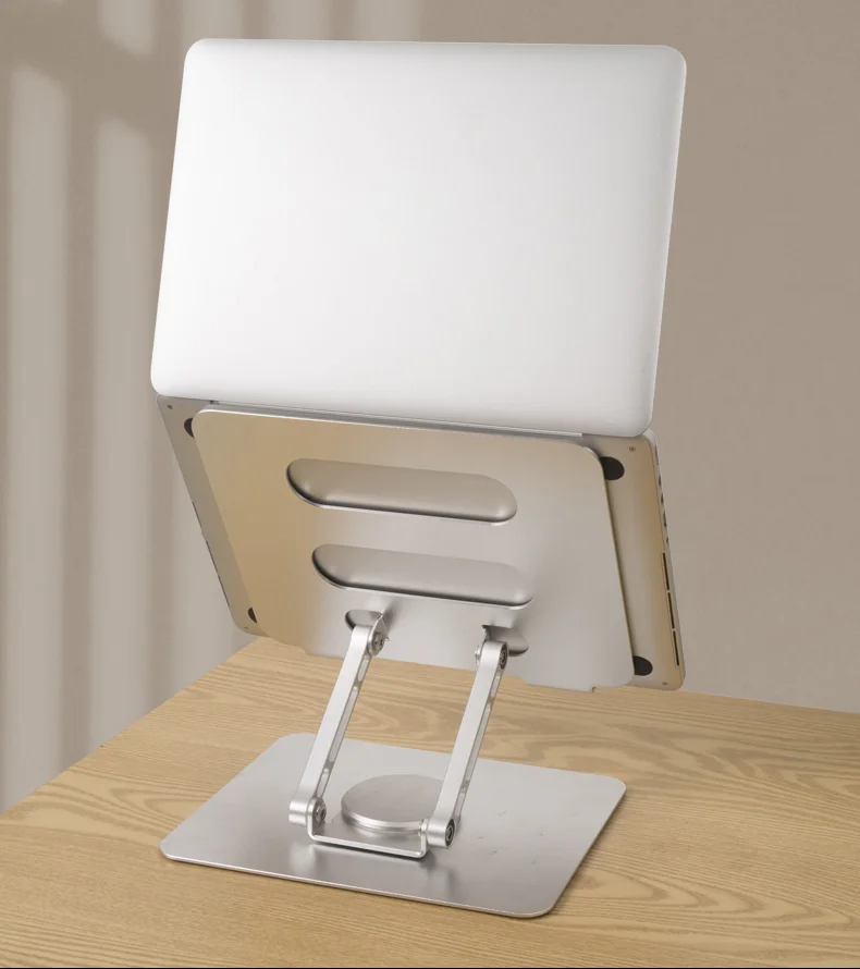 IKATAK New Foldable Aluminum 360 Swivel Base Rotating Laptop Stand
