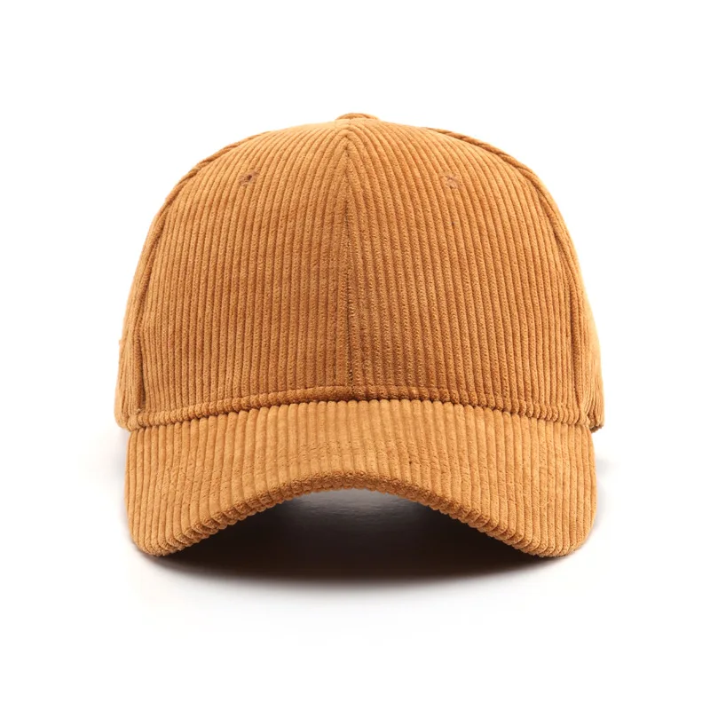 HOT SALE unisex 6 panel vintage structured corduroy baseball hat autumn winter colorful sport cap