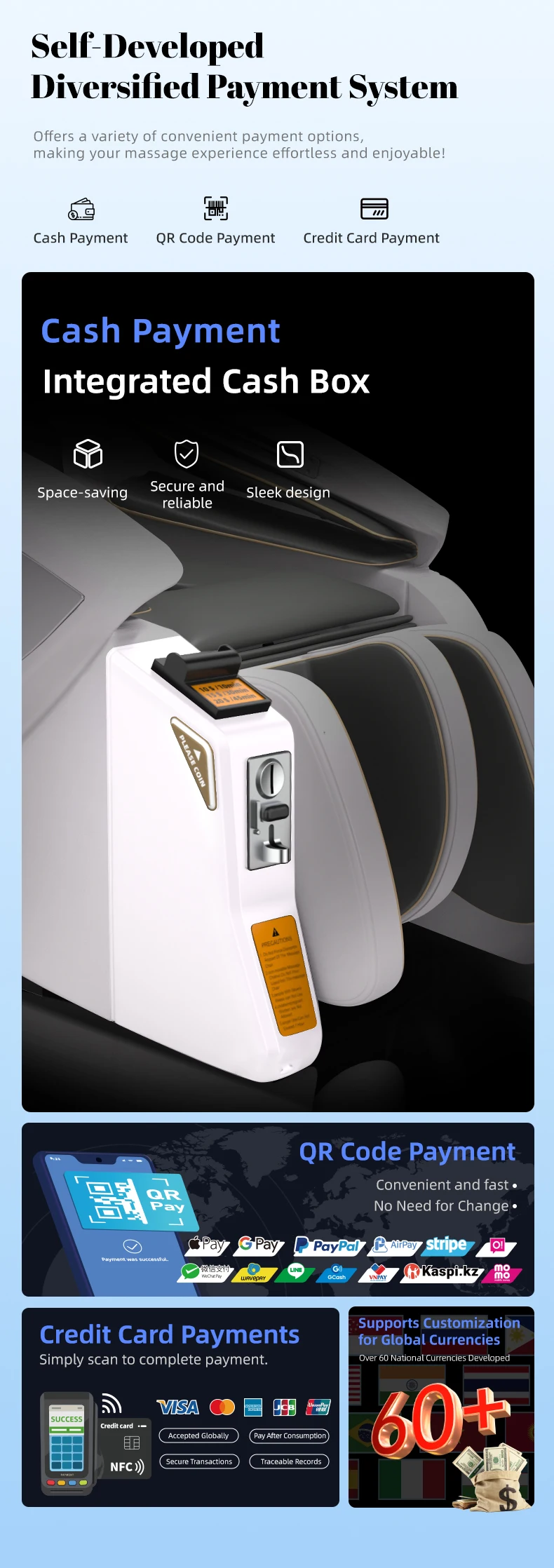 Air Touch Dollar Operated Commercial Massage Chair Vending Machine Business Plan for Sale