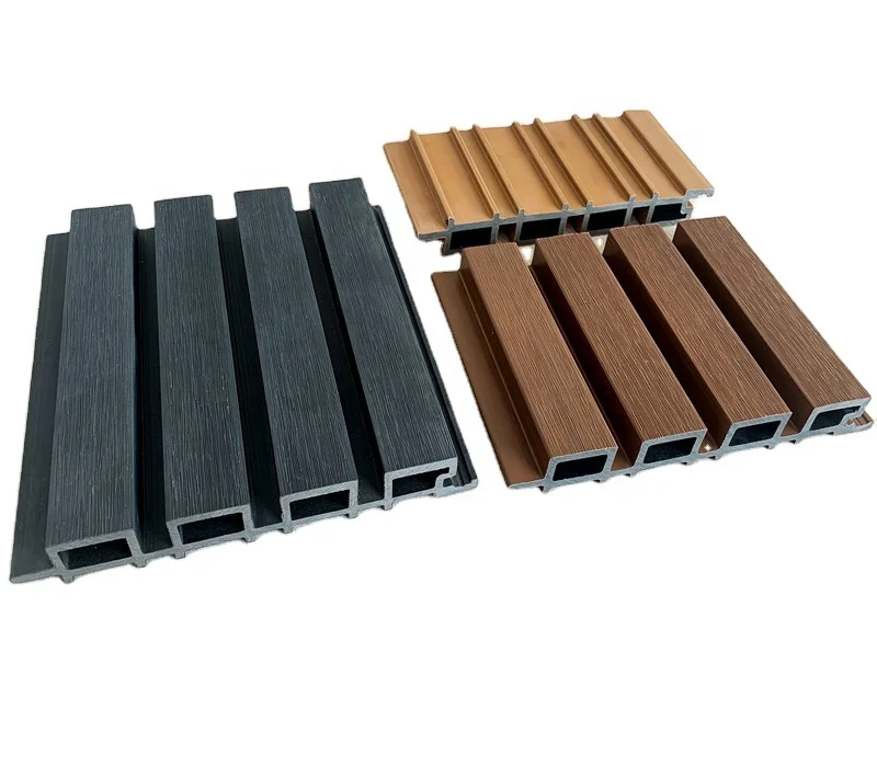 outdoor wpc co-extruded fluted cladding panel