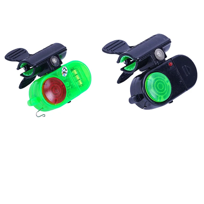 Manufacturer 6.7CM fishing flash alarm plastic electronic induction alarm light with clip buzzer