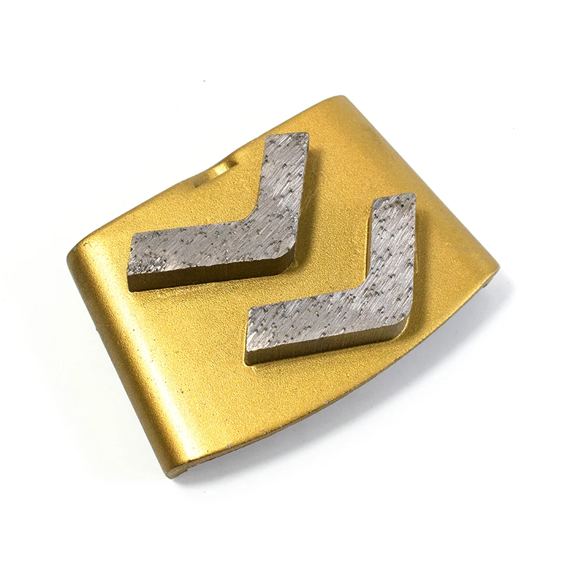 Somebetter Diamond Shoes with Double Arrow Segments Concrete Grinding Diamond Shoes for HTC floor grinder