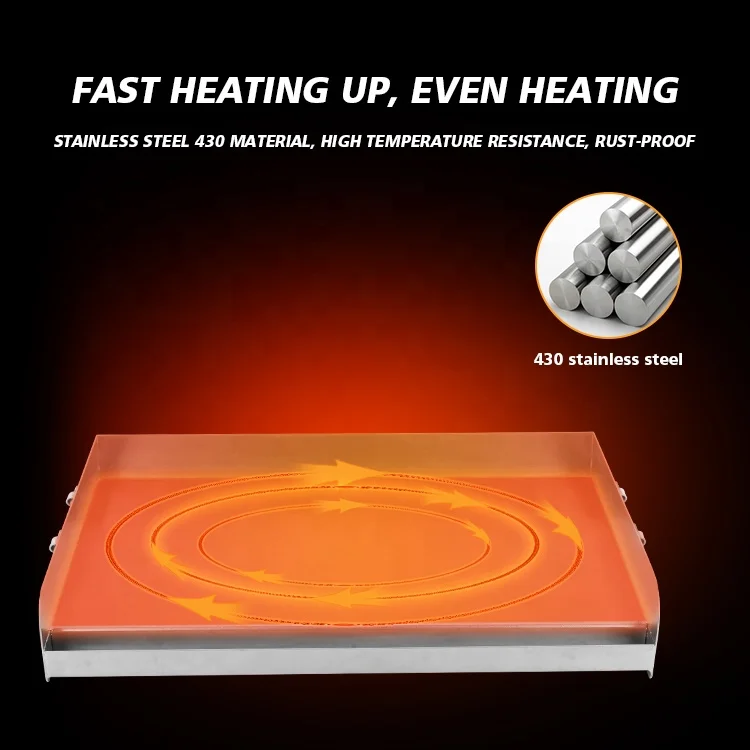 Outdoor Barbecue stainless steel Griddles & Grill Pan Barbecue Stove Top Food Pans Bbq Frying Nonstick Bbq Fried Griddle Pan