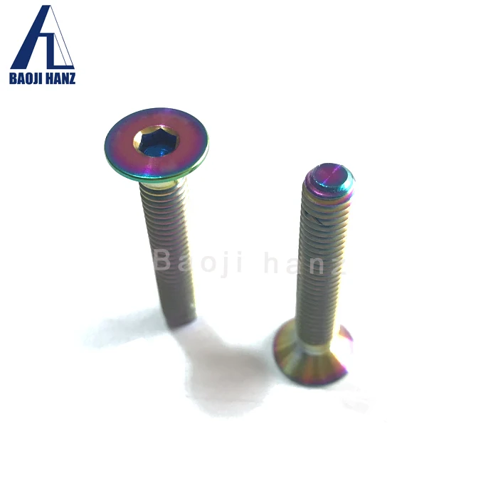 Rainbow color titanium screws for bicycle and motorcycle