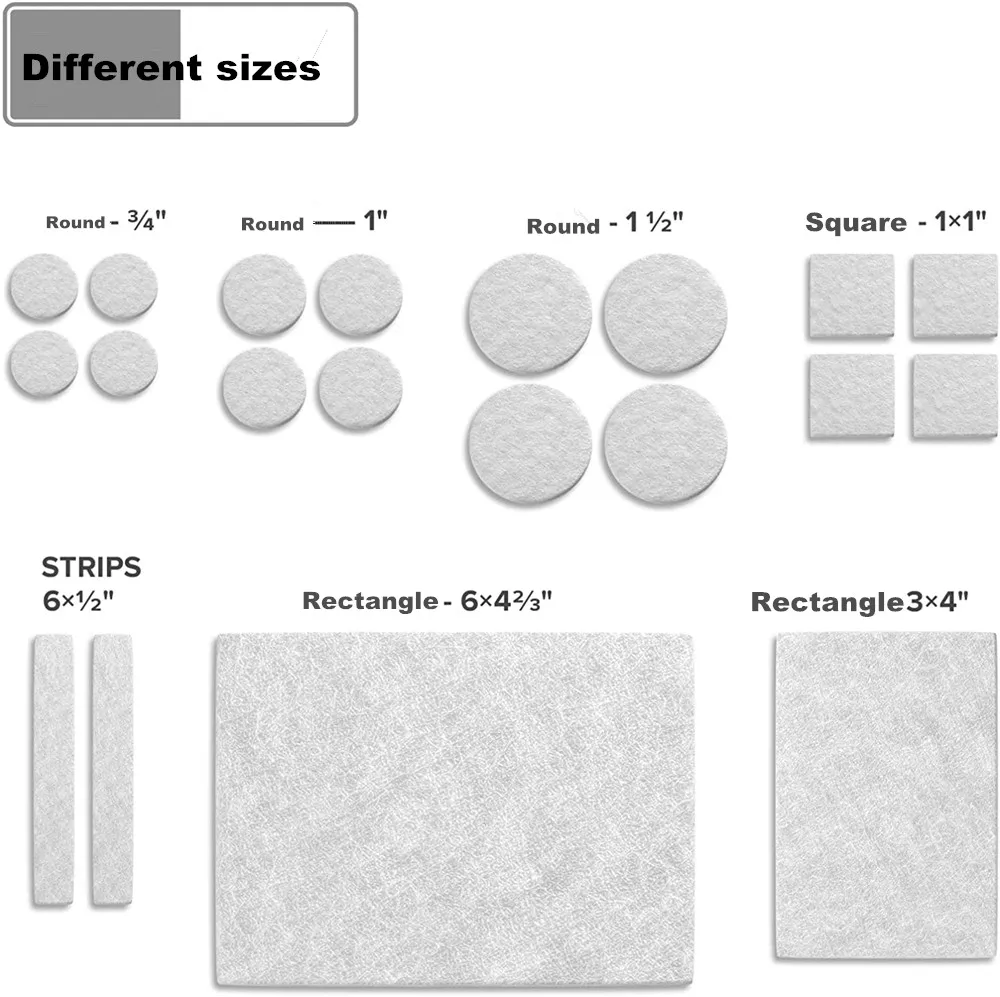 Furniture Pads for Hardwood Floors White Felt Pads for Furniture Feet Chair Leg Floor Protectors