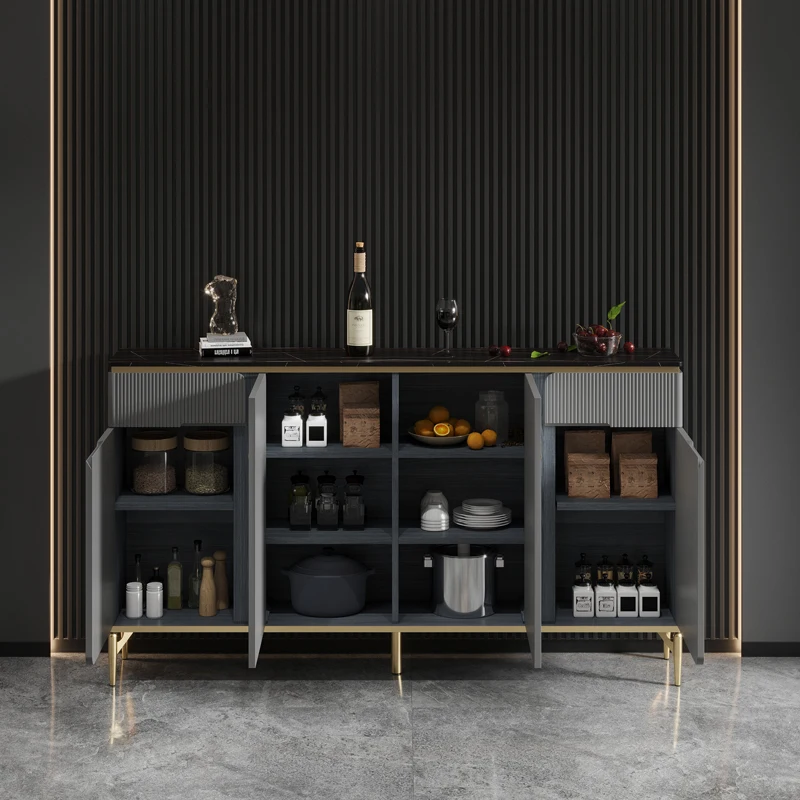 Factory Price Customizable Home Furniture Solid Wood Modern Sideboard Buffet Cabinet