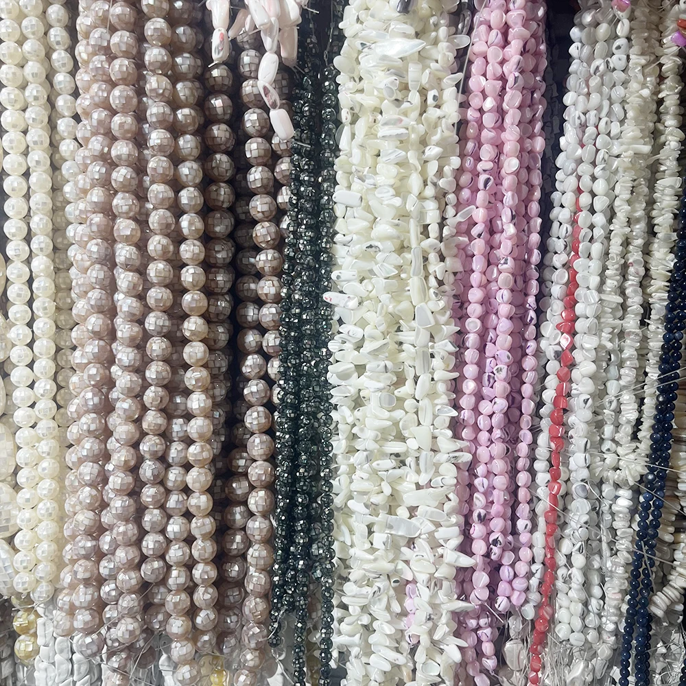Wholesale Cheap Different Shape Shell Bead Strand Freshwater Mother Of Pearl Beads for Diy Jewelry Making Accessory