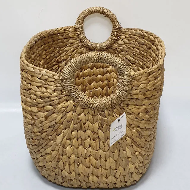 Vietnam manufacture wholesale handicraft Water hyacinth picnic basket Vietnam High Quality Export Standard
