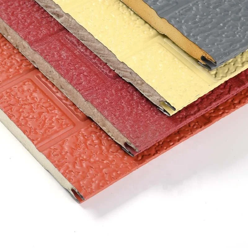 Modern Design Rustproof Outdoor Wall Panels Faux Embossed Metal with Carved Villa Siding Shandong PU Sandwich Insulation Cars