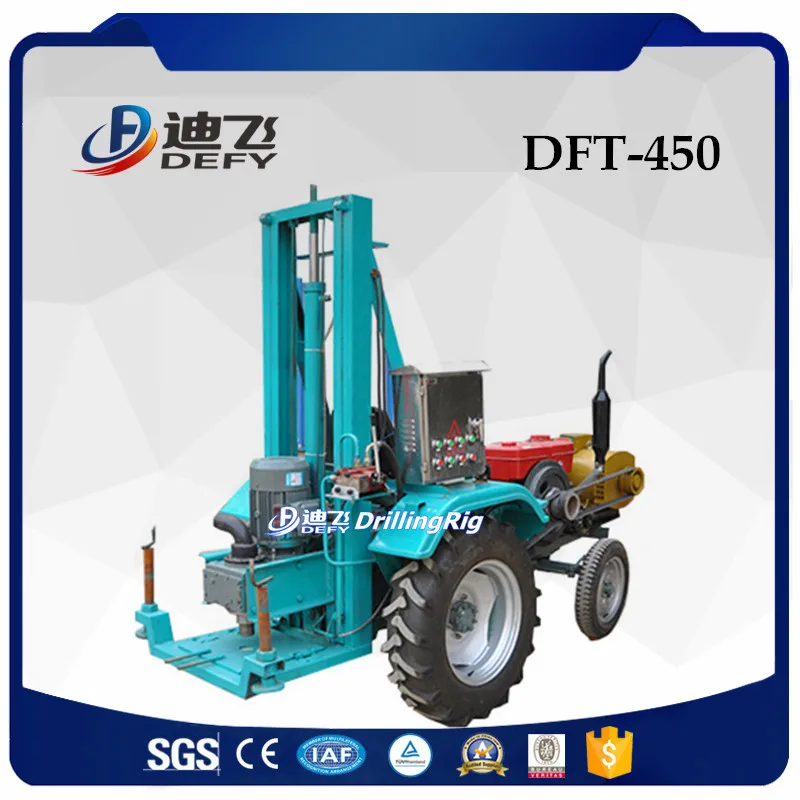 150m Tractor mounted water well drilling rig DFT-450 bore well drilling machine price