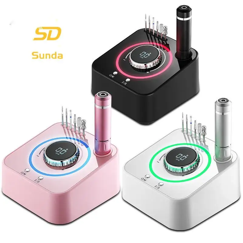 Электрическая аккумуляторная машинка для маникюра, 40000 об./мин