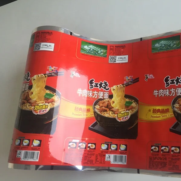 20 micron Flexible Printed Laminating Cookie Packaging Food Grade Packing Film Rolls For Instant Noodles