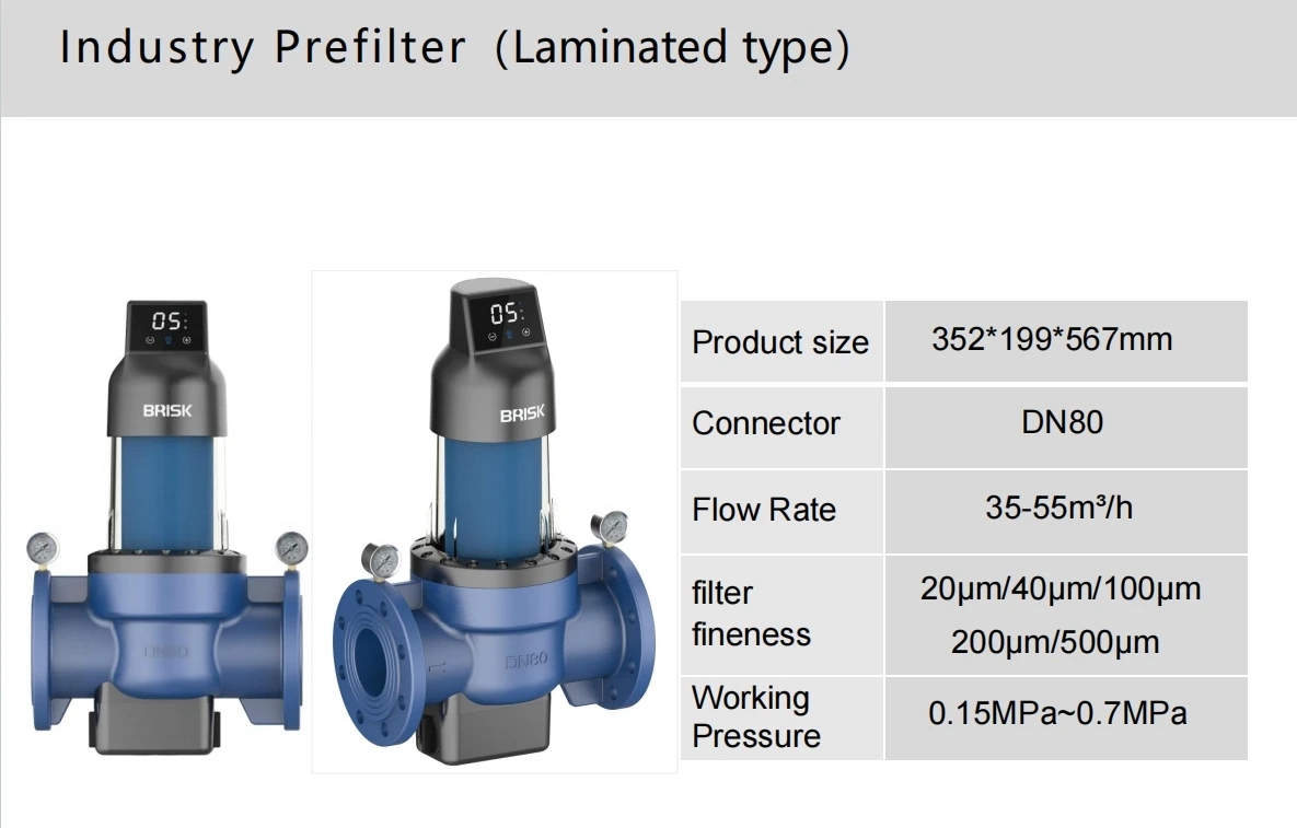 33-35T/h large treatment flow rate ro pre filter water softener sediment pre filter for commercial and industrial