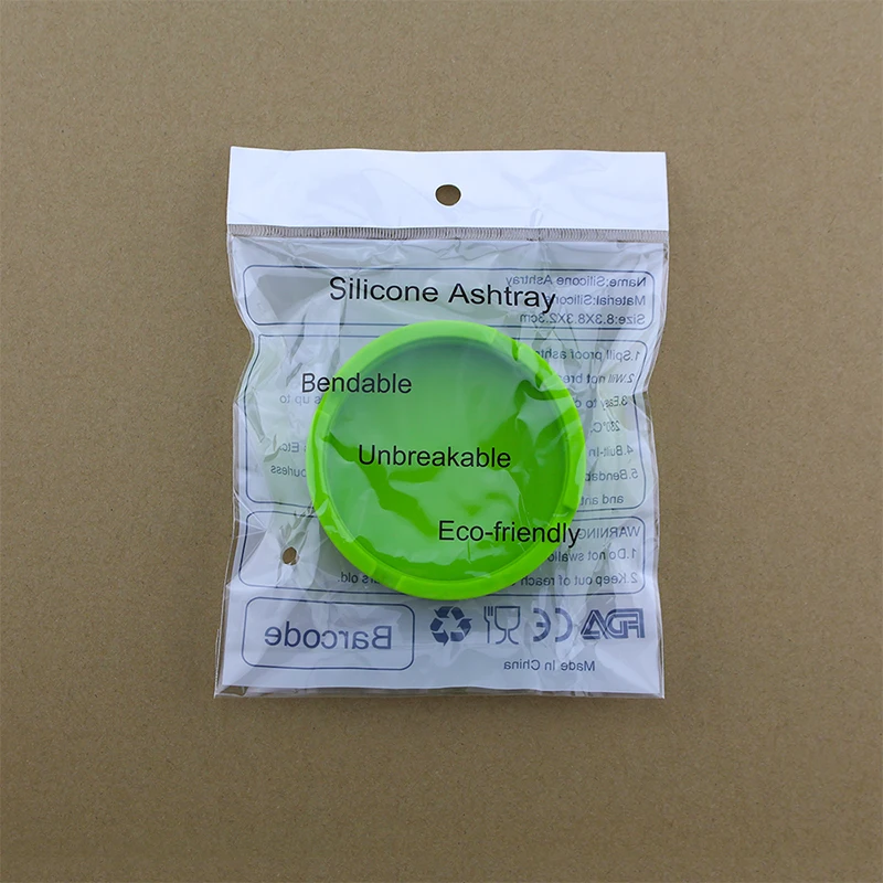 Eco-Friendly Luminous Silicone Ashtray Cool Ashtrays Glow in Dark Durable Cute Ashtray Rubber High Temperature Heat Resistant