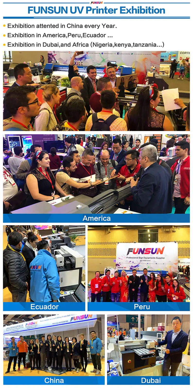 Funsun Factory Direct Wholesale A3 UV Flatbed Printer for Phone Case Cup Glass PVC Wood Leather