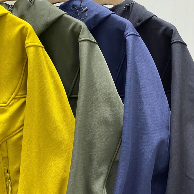 custom men hiking soft shell jacket outdoor clothing