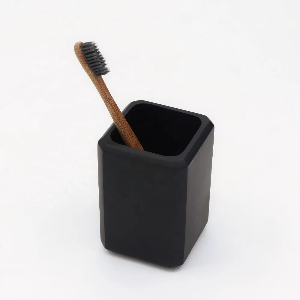 8 Pcs Matt Black Resin Bathroom Hardware Accessories Set Factory Direct Supply for 5-Star Hotels and Home Use