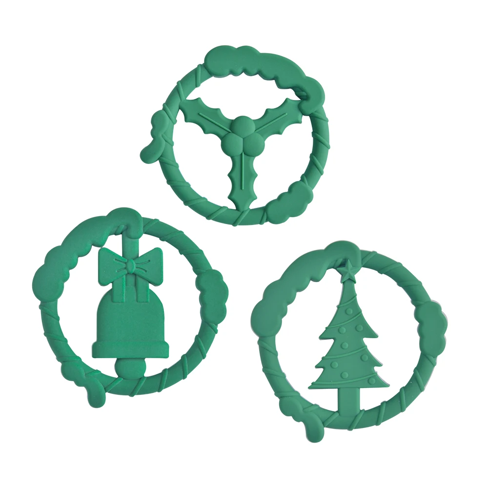 Custom Shape Food Grade Silicon BPA Free Christmas Modern Safe Bear Baby Silicone Teether