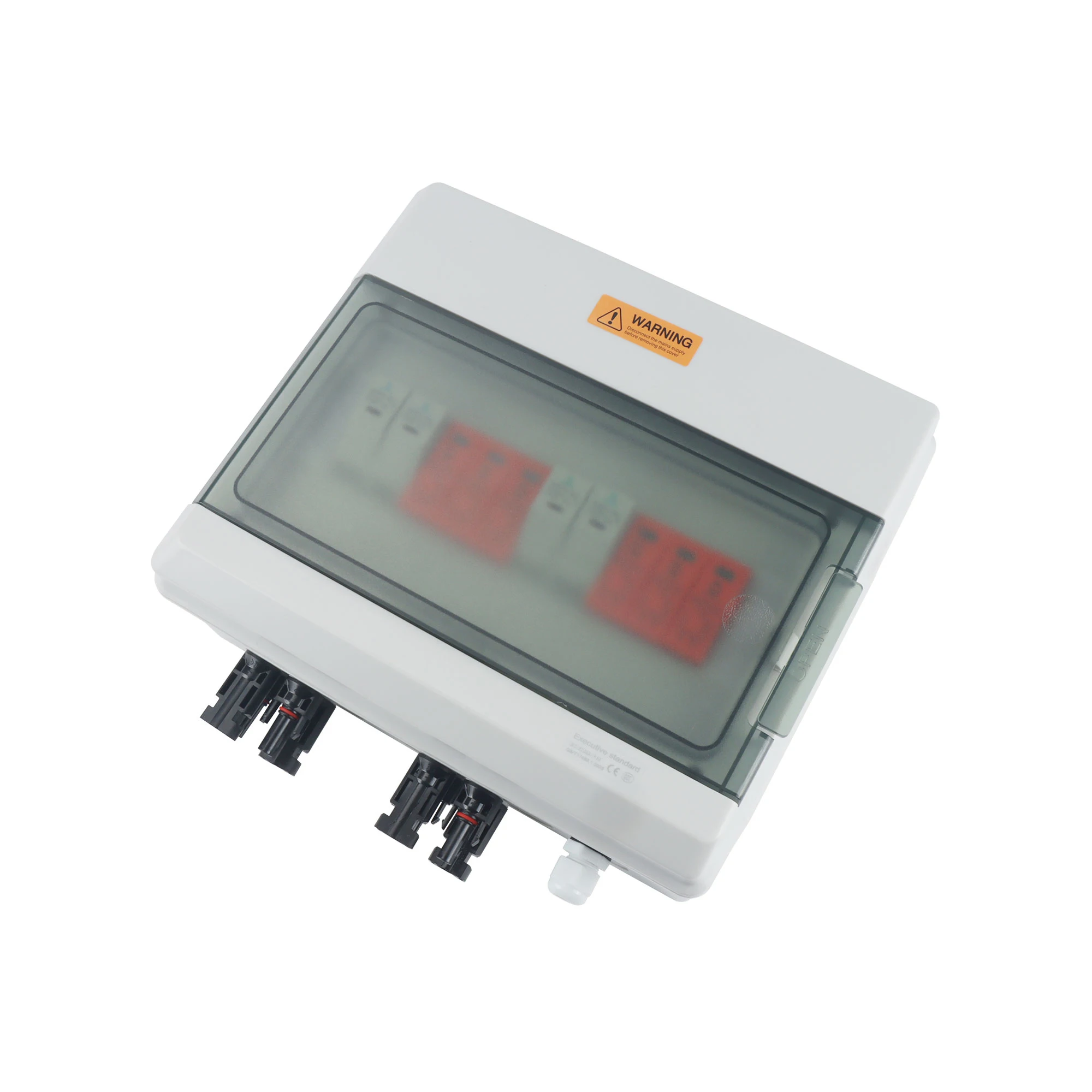 CE WSDB-PV2/2 IP65 2 IN 2 OUT 2 Strings 15A 16A 20A 25A 32A 1000V DC T1+T2 SPD FUSE Solar PV Array Junction Combiner Box