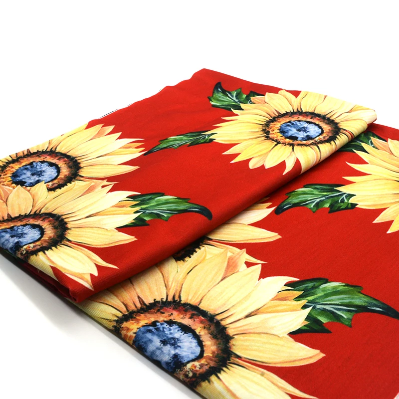 Wholesale custom rayon fabric color digital printing woven fabric